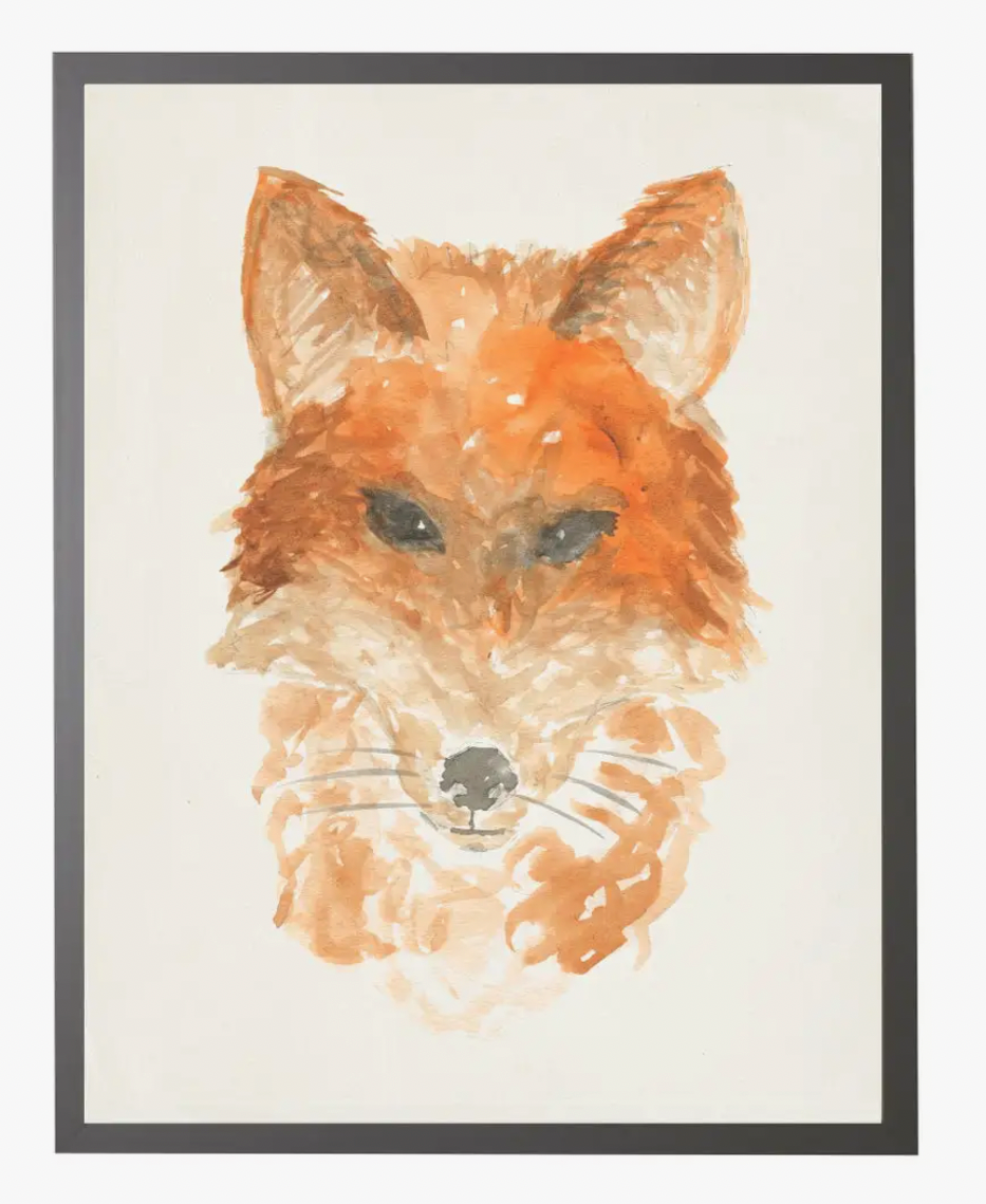 Antique Curiosities Watercolor Fox