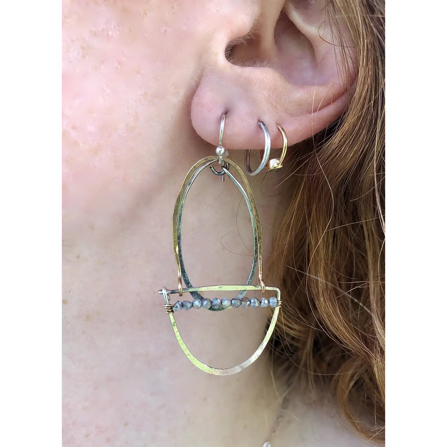 Art By Any Means Moonstone Moonphase Earrings