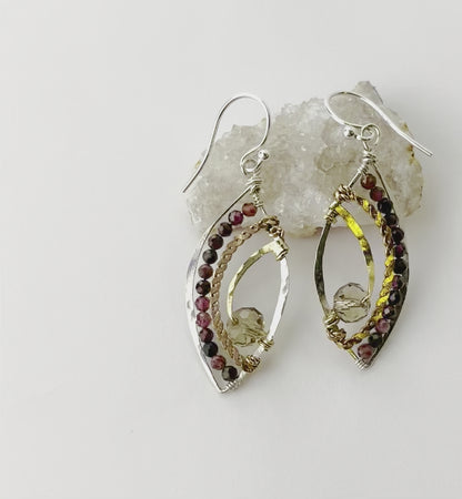 Art By Any Means Garnet Wing Earrings