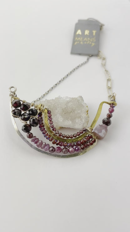Art By Any Means Graceful Garnet Necklace