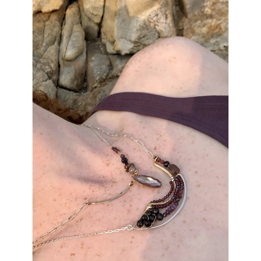 Art By Any Means Necklaces Art By Any Means Graceful Garnet Necklace 66239454 Art By Any Means Graceful Garnet Necklace