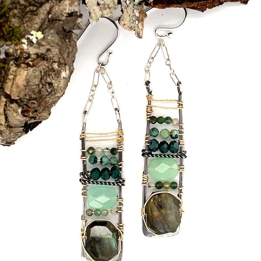 Art By Any Means Jade Ladder Earrings