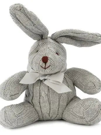 Rose Textiles Cable Knit Grey Bunny