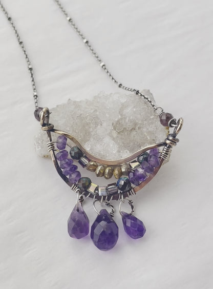 Art By Any Means Amethyst Mosaic Necklace