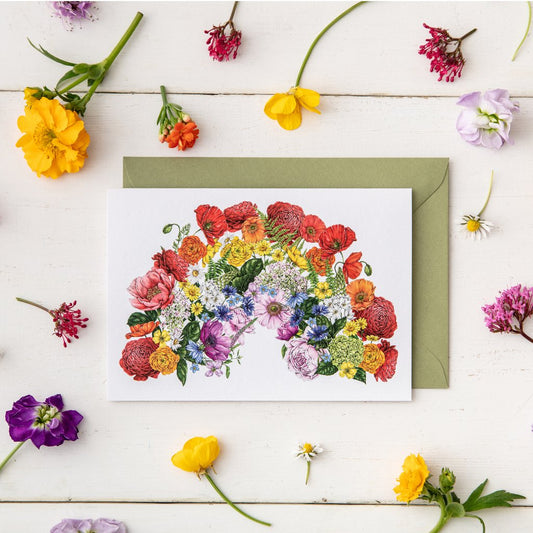 Botanical Rainbow Greeting Card