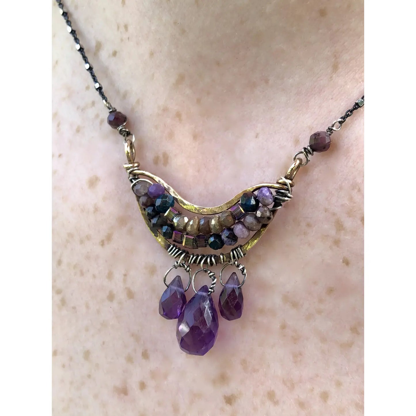 Art By Any Means Amethyst Mosaic Necklace