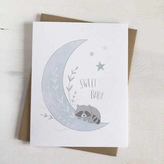 Sweet Baby - Moon Greeting Card