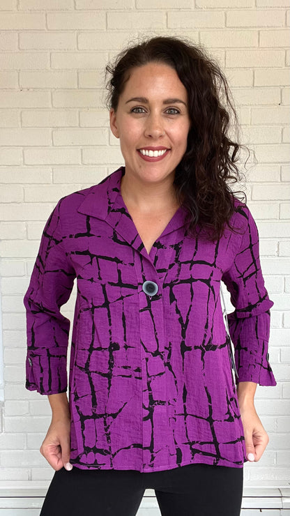 Habitat Express Travel Hidden Placket Swing Shirt