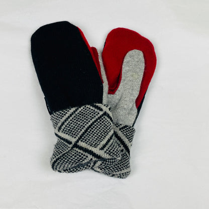 Jack and Mary Recycled Sweater Mittens - Multiple Prints