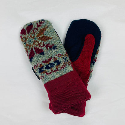 Jack and Mary Recycled Sweater Mittens - Multiple Prints