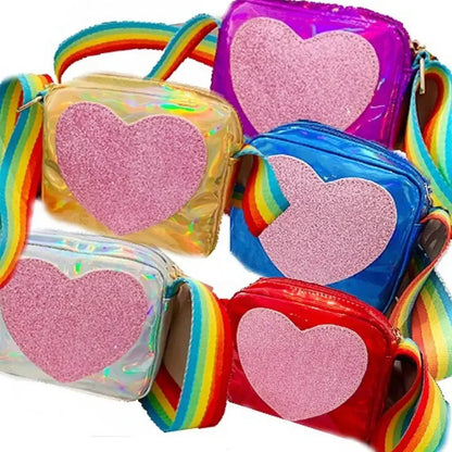 Sparkle Sisters Children's Accessories Sparkle Sisters Girls Heart Crossbody Purse - Multiple Colors Sparkle Sisters Girls Heart Crossbody Purse - Multiple Colors
